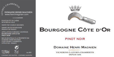 2022 Henri Magnien Bourgogne Cote d Or Pinot Noir