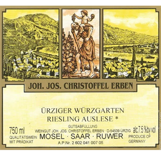 2007 JJ Christoffel Urziger Wurzgarten Riesling Auslese *