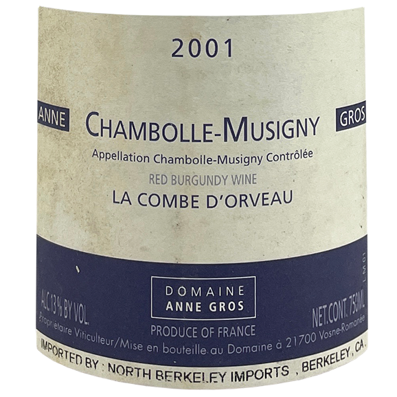 2001 Anee Gros Chabmolle Musigny 1er Combe Orveau