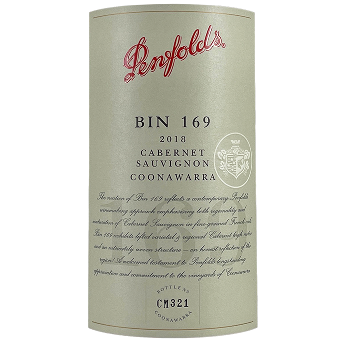 2018 Penfolds Bin 169 Coonawarra Cabernet Sauvignon