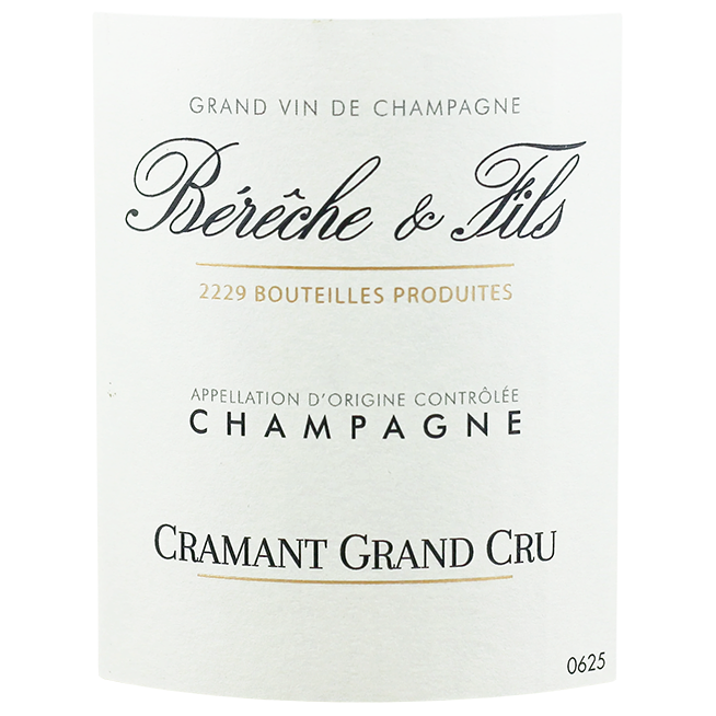 2019 Bereche & Fils Blanc de Blancs Cramant Grand Cru Extra Brut