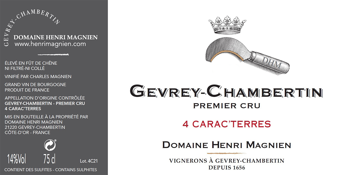 Henri Magnien Gevrey-Chambertin 1er Cru “4 Carac’Terres” 2023 1.5L