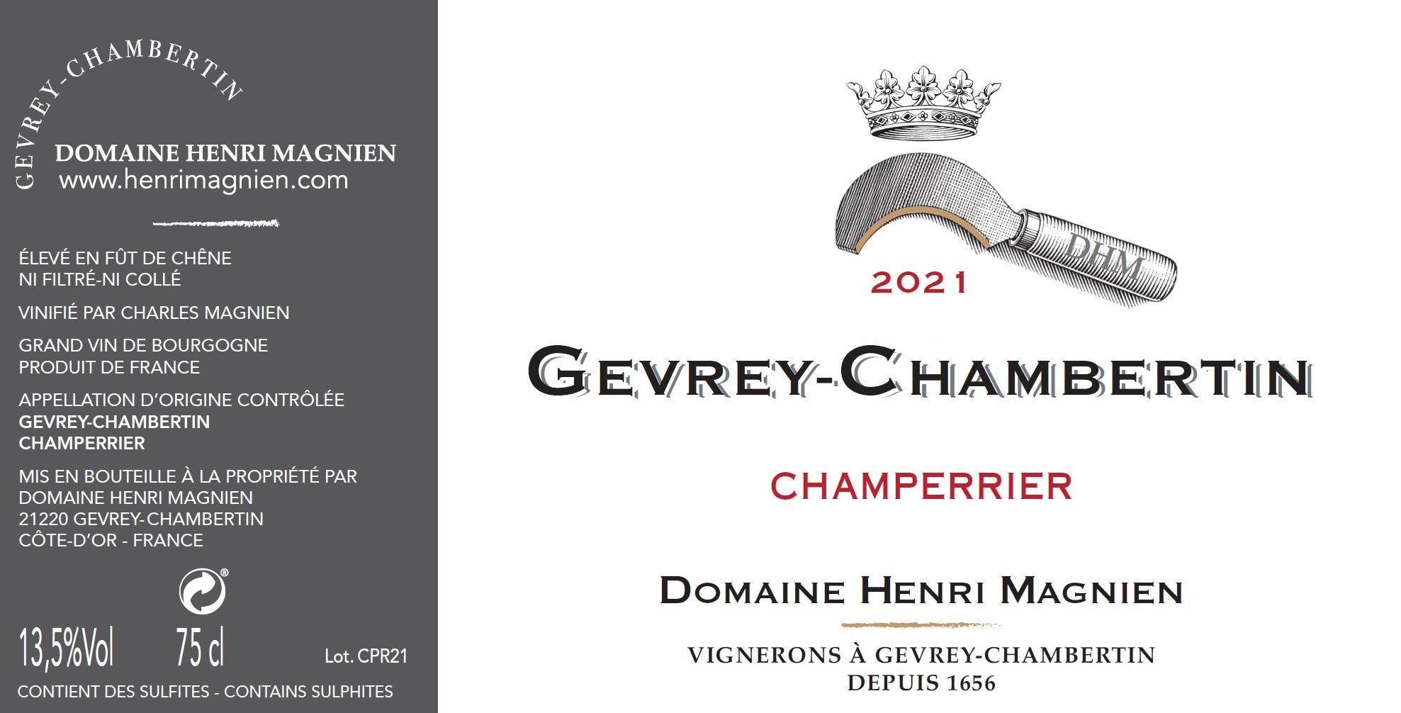 2023 Henri Magnien Gevrey Chambertin Champerrier