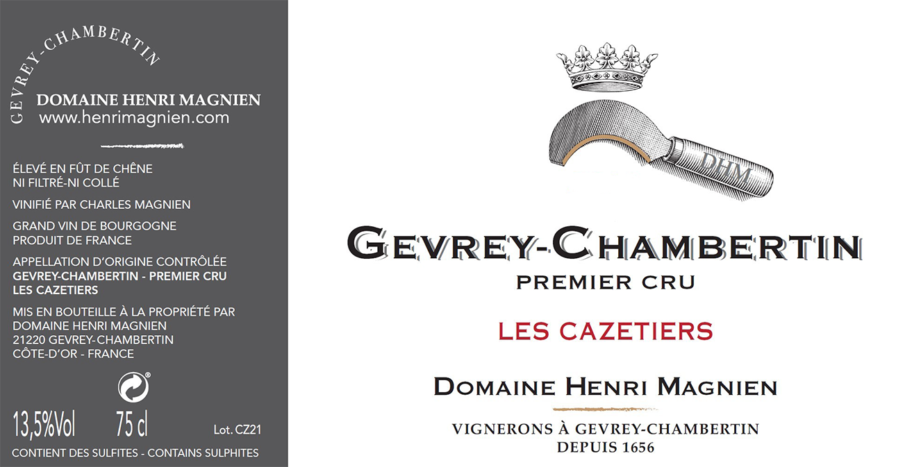 2018 Henri Magnien Gevrey Chambertin 1Er Cazetiers