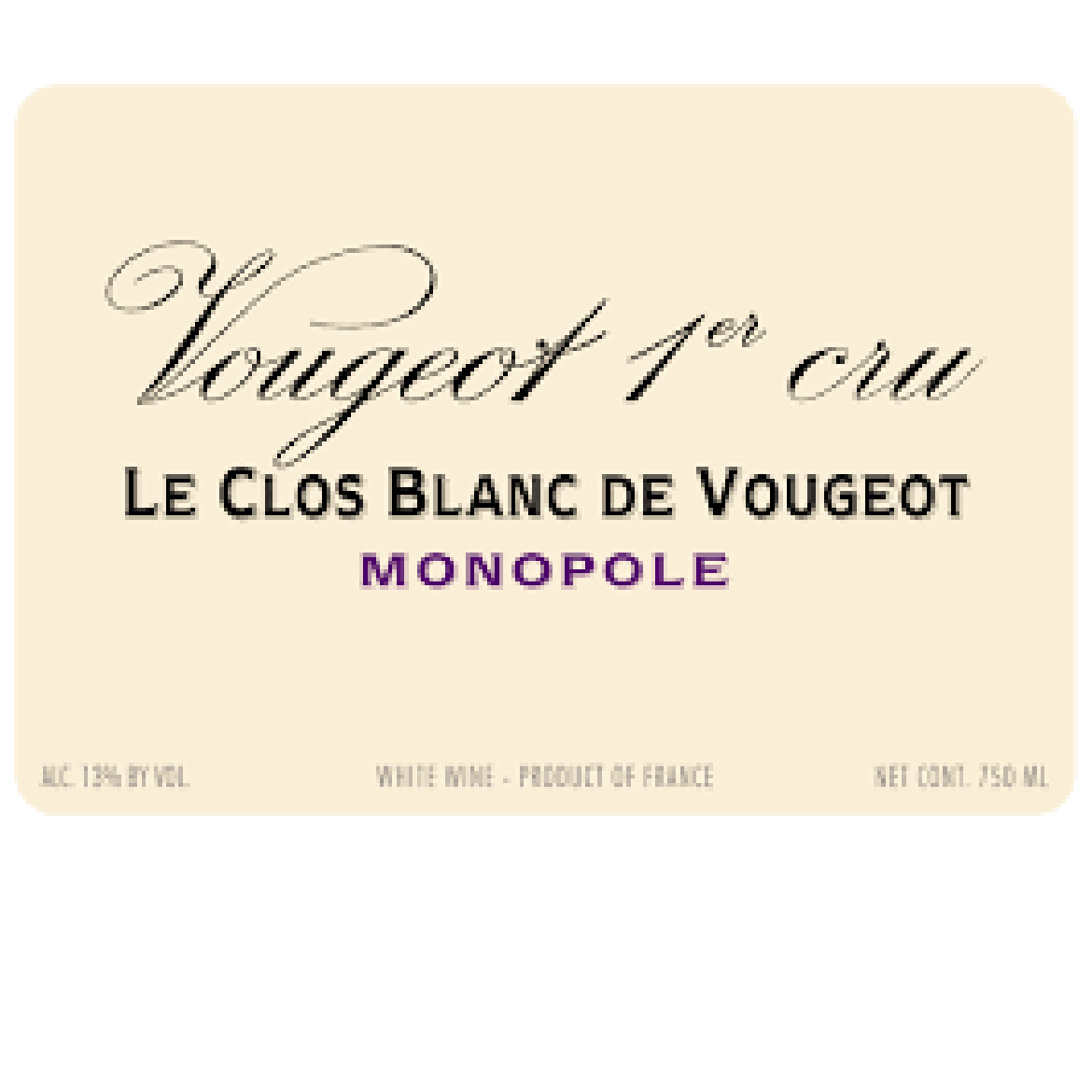 Domaine de la Vougeraie Vougeot 1er Cru "Le Clos Blanc" Monopole 2022