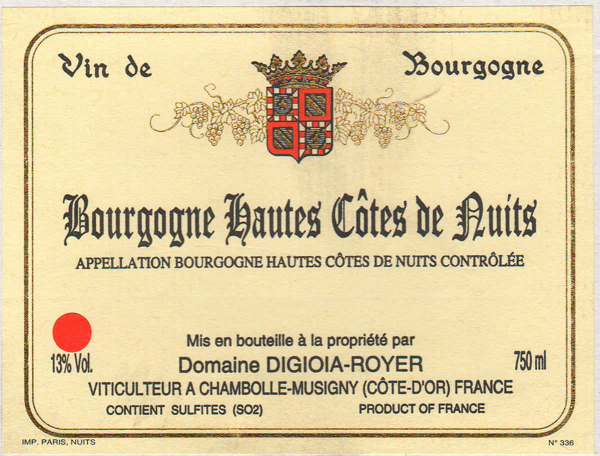 Digioia-Royer Hautes-Cotes de Nuits Rouge 2008