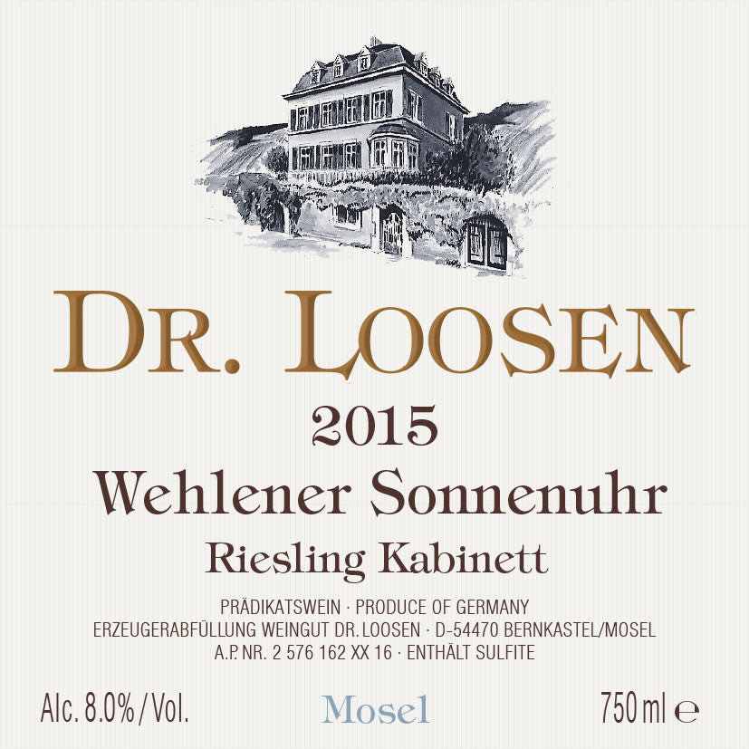 Dr. Loosen Wehlener Sonnenuhr Riesling Kabinett 2015