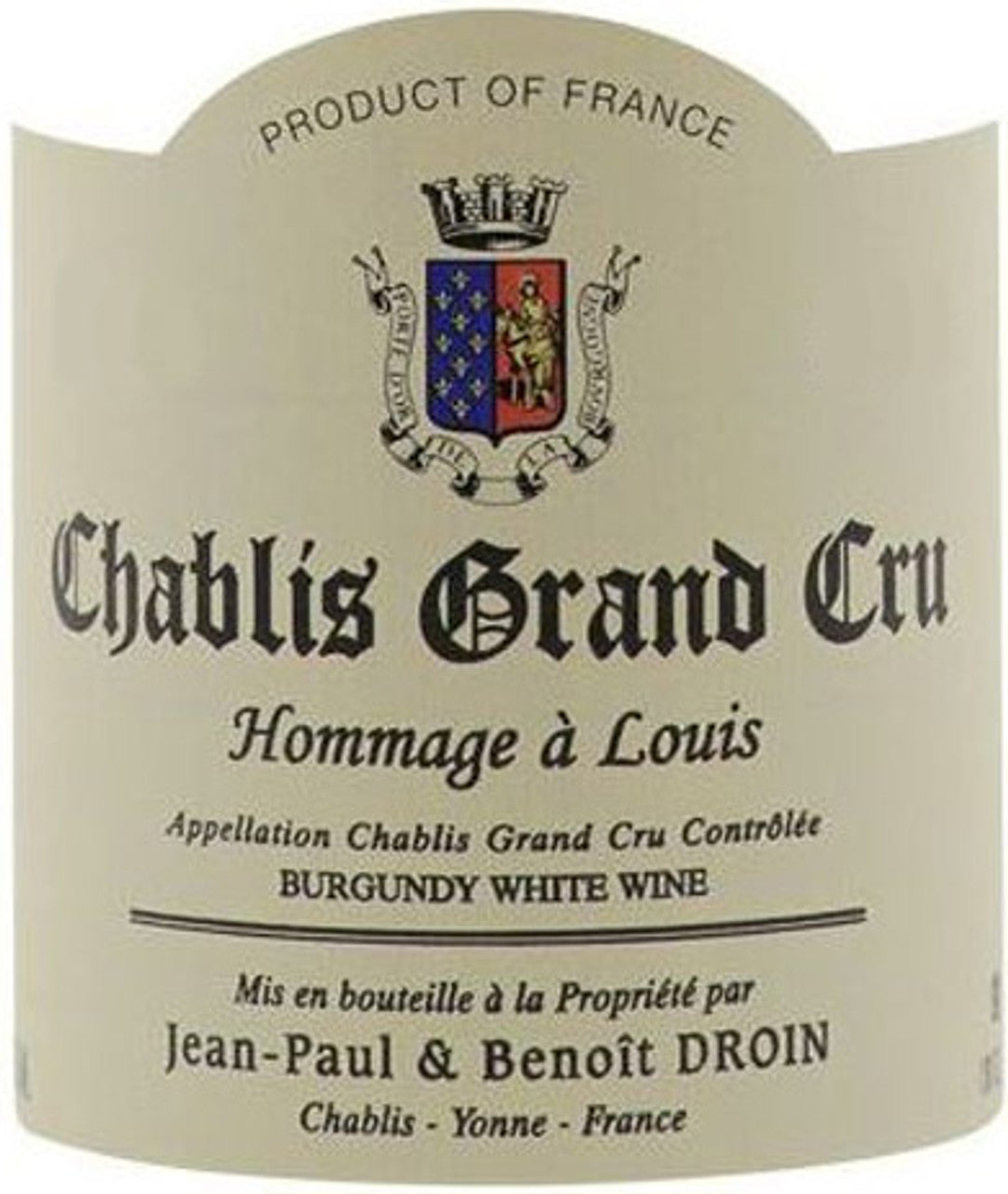 2023 Droin, Jean Paul & Benoit Chablis Grand Cru Hommage A Louis