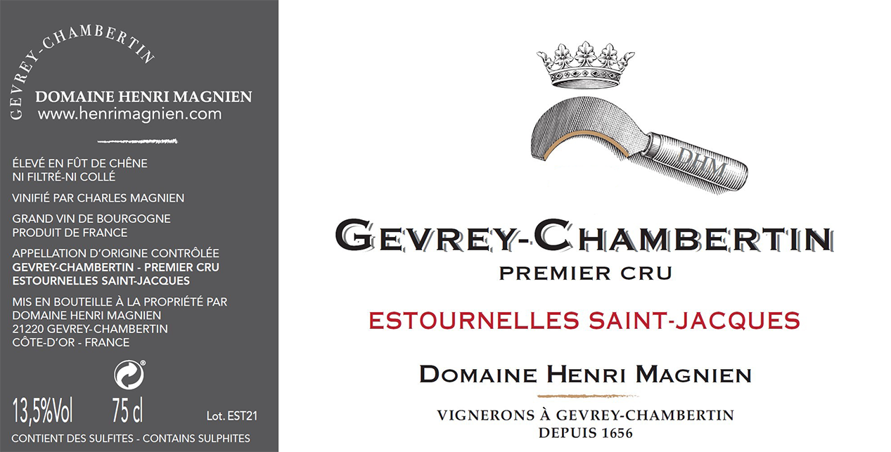 2022 Henri Magnien Gevrey Chambertin 1Er Estournelles St Jacques