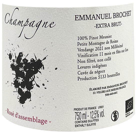 Emmanuel Brochet Champagne Rose D' Assemblage Extra Brut (Base 2021)