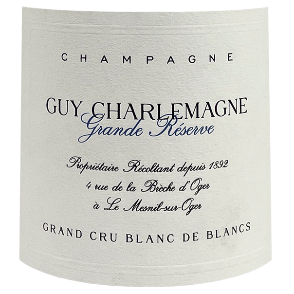 Guy Charlemagne Champagne Grande Réserve Blanc de Blancs Grand Cru Bru