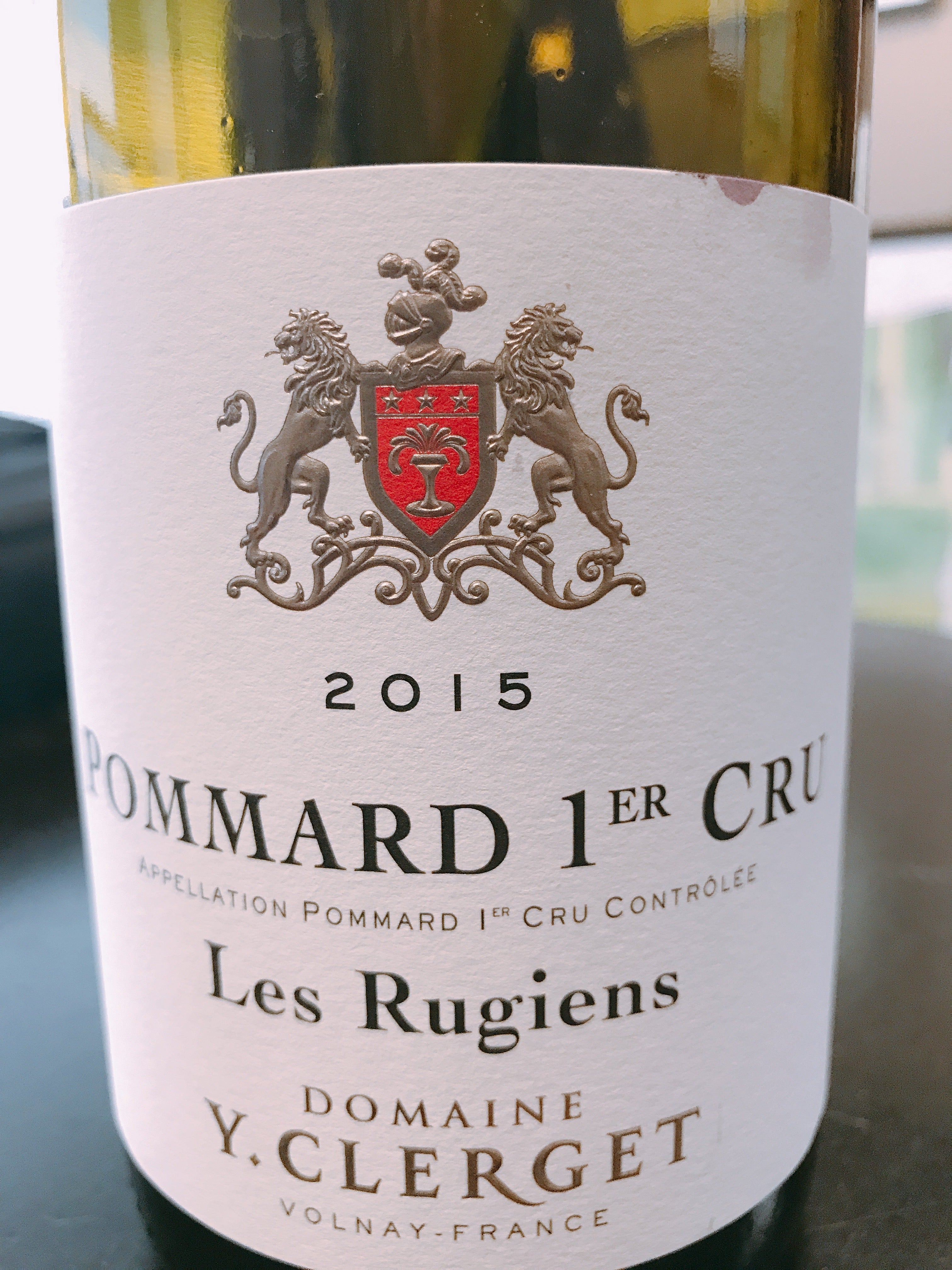 2015 Y. Clerget Pommard 1Er Rugiens