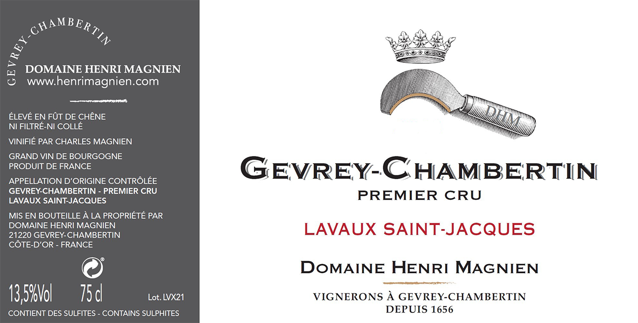 2022 Henri Magnien Gevrey Chambertin 1Er Lavaux St Jacques