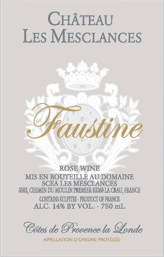 Les Mesclances Côtes de Provence La Londe “Faustine” Rosé 2022