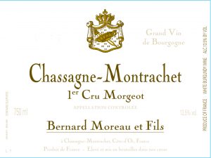 Bernard Moreau Chassagne-Montrachet Blanc 1er Cru "Morgeot" 2017