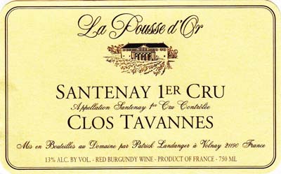 Pousse d'Or Santenay 1er Cru "Clos Tavannes" 2010