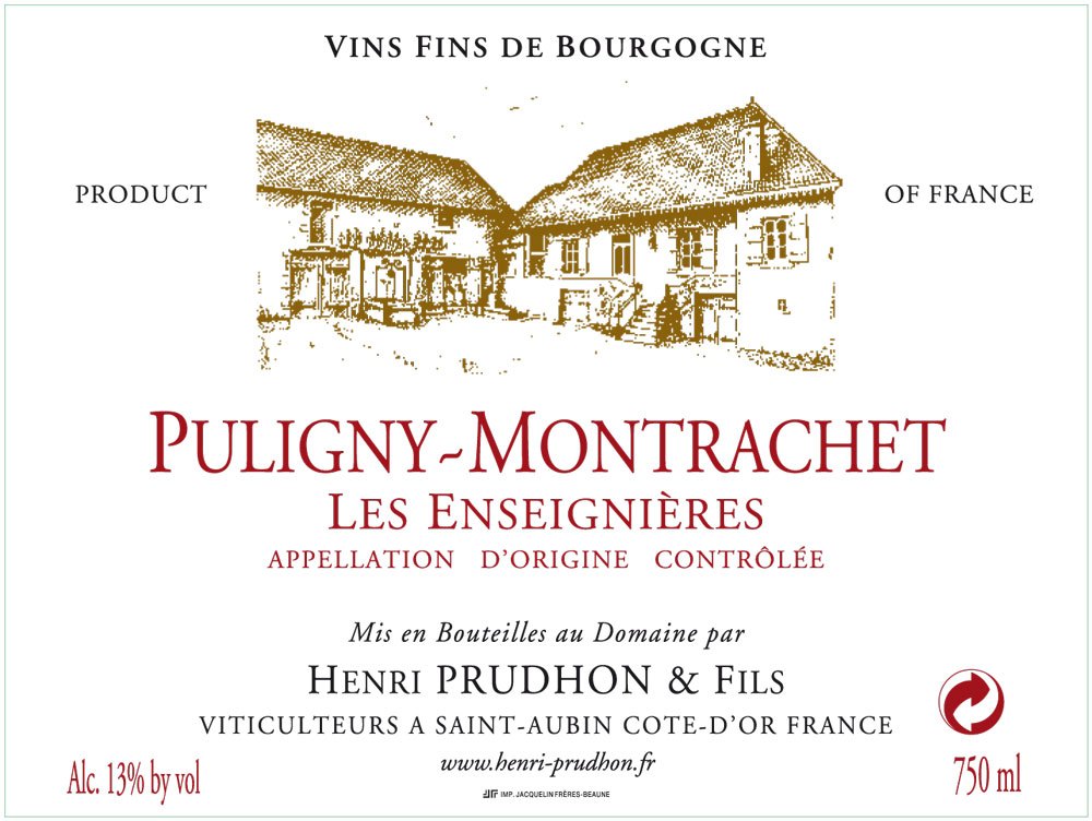 Henri Prudhon Puligny-Montrachet “Les Enseigneres” 2016