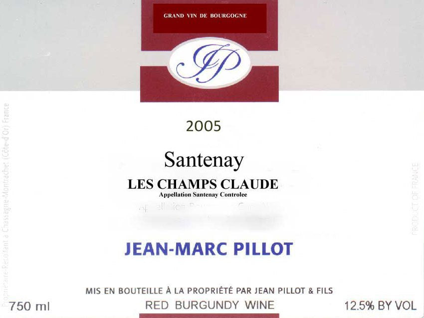 Jean-Marc Pillot Santenay "Les Champs Claude" 2015