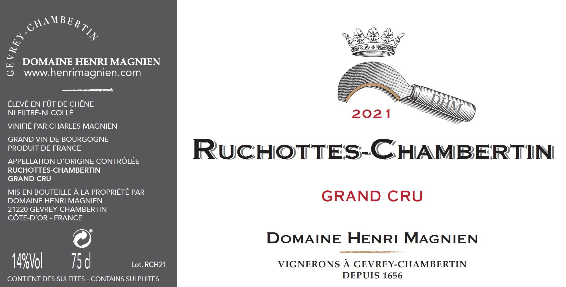 Henri Magnien Ruchottes-Chambertin 2021 3.0L