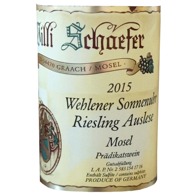 Willi Schaefer Wehlener Sonnenuhr Riesling Auslese 2015