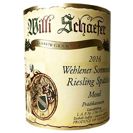 Willi Schaefer Wehlener Sonnenuhr Riesling Spatlese 2016