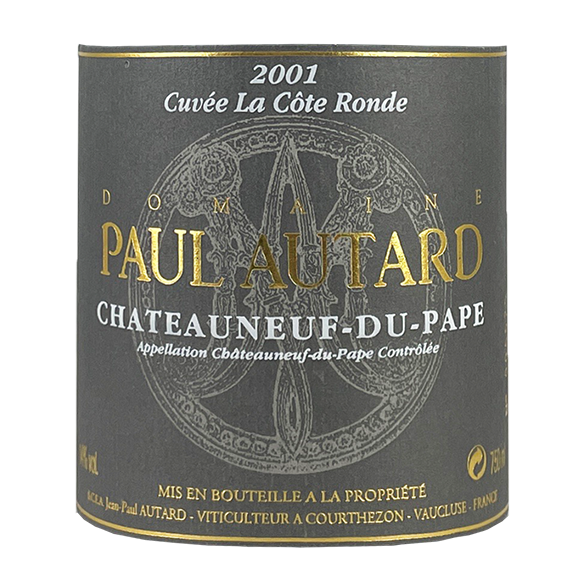 Paul Autard Chateauneuf-du-Pape Cuvee "La Cote Ronde" 1998 bottle - Vins Rare