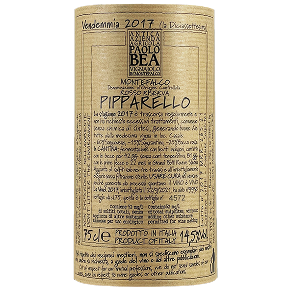 2017 Paolo Bea Pipparello Montefalco Rosso Riserva