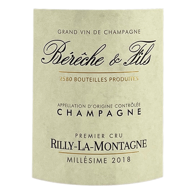Bereche & Fils Champagne Rilly La Montagne 1er Cru 2018 bottle - Vins Rare