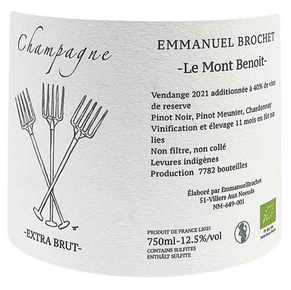 Emmanuel Brochet Champagne 1er Cru "Le Mont Benoit" Extra Brut (R22)
