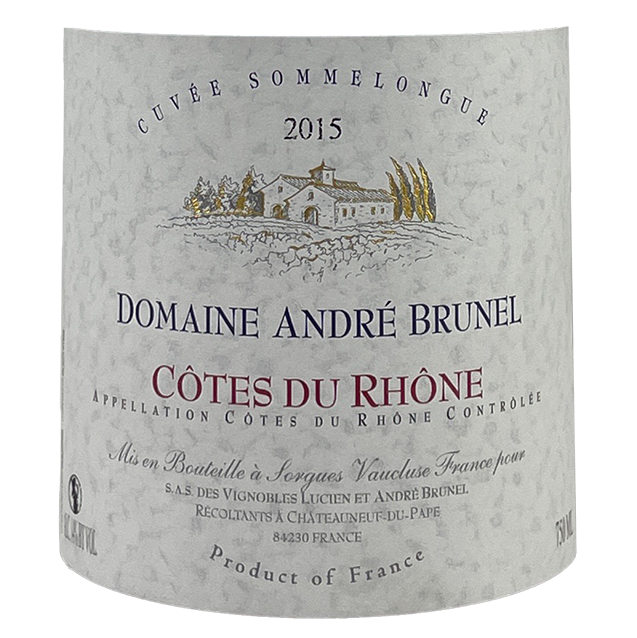 Andre Brunel Cotes-du-Rhone "Sommelongue" 2009 bottle - Vins Rare