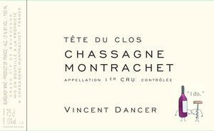 Vincent Dancer Chassagne-Montrachet 1er Cru "Tete de Clos" 2017