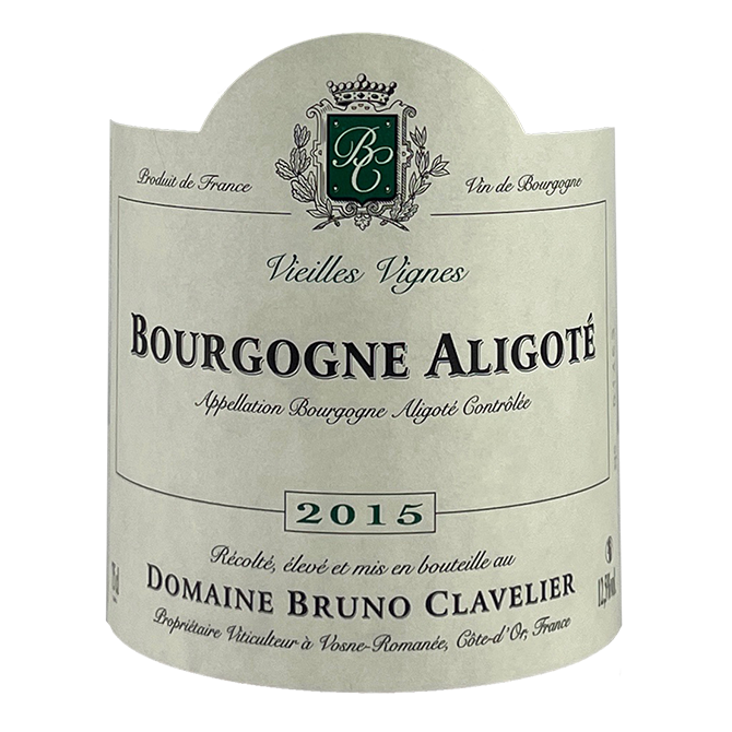 Clavelier Bourgogne Aligote 2014 bottle - Vins Rare