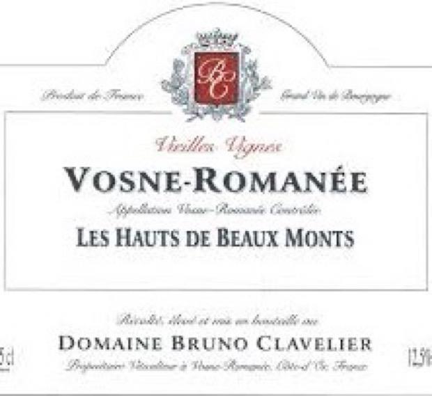 Bruno Clavelier Vosne-Romanee "Les Hautes des Beaux Monts" 2015
