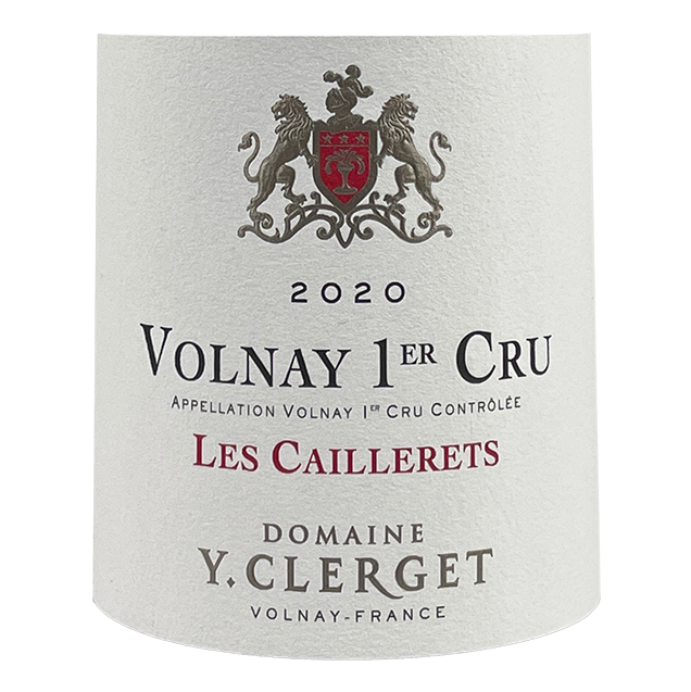 Y. Clerget Volnay "En Caillerets" 2016 bottle - Vins Rare