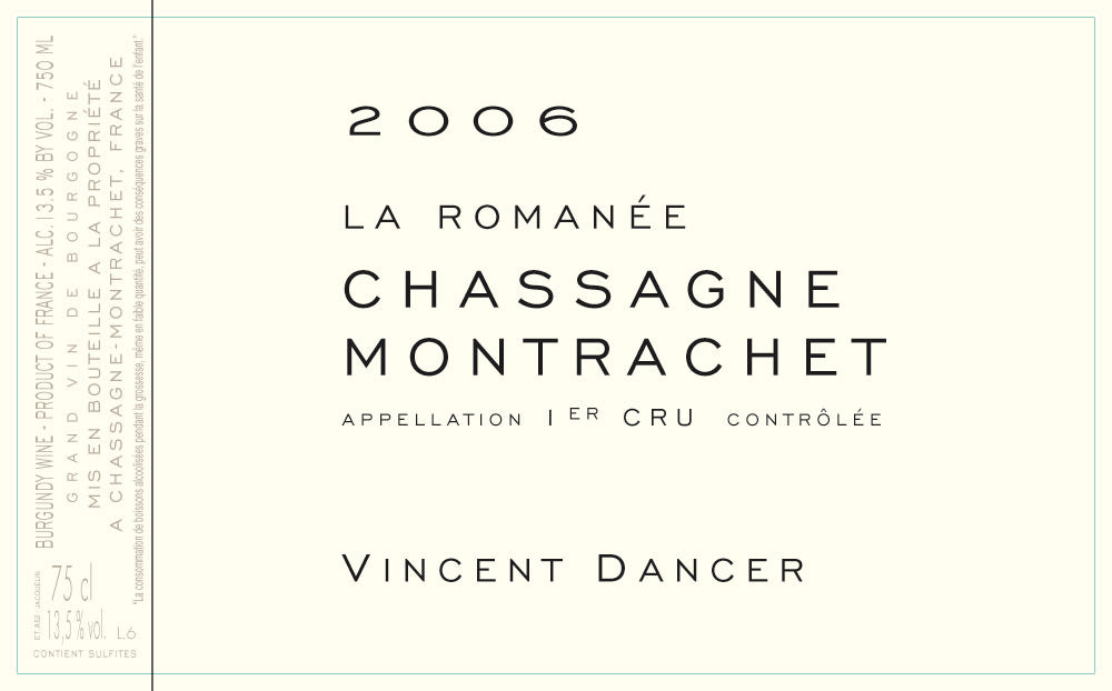 Vincent Dancer Chassagne-Montrachet 1er Cru "Morgeot" 2017