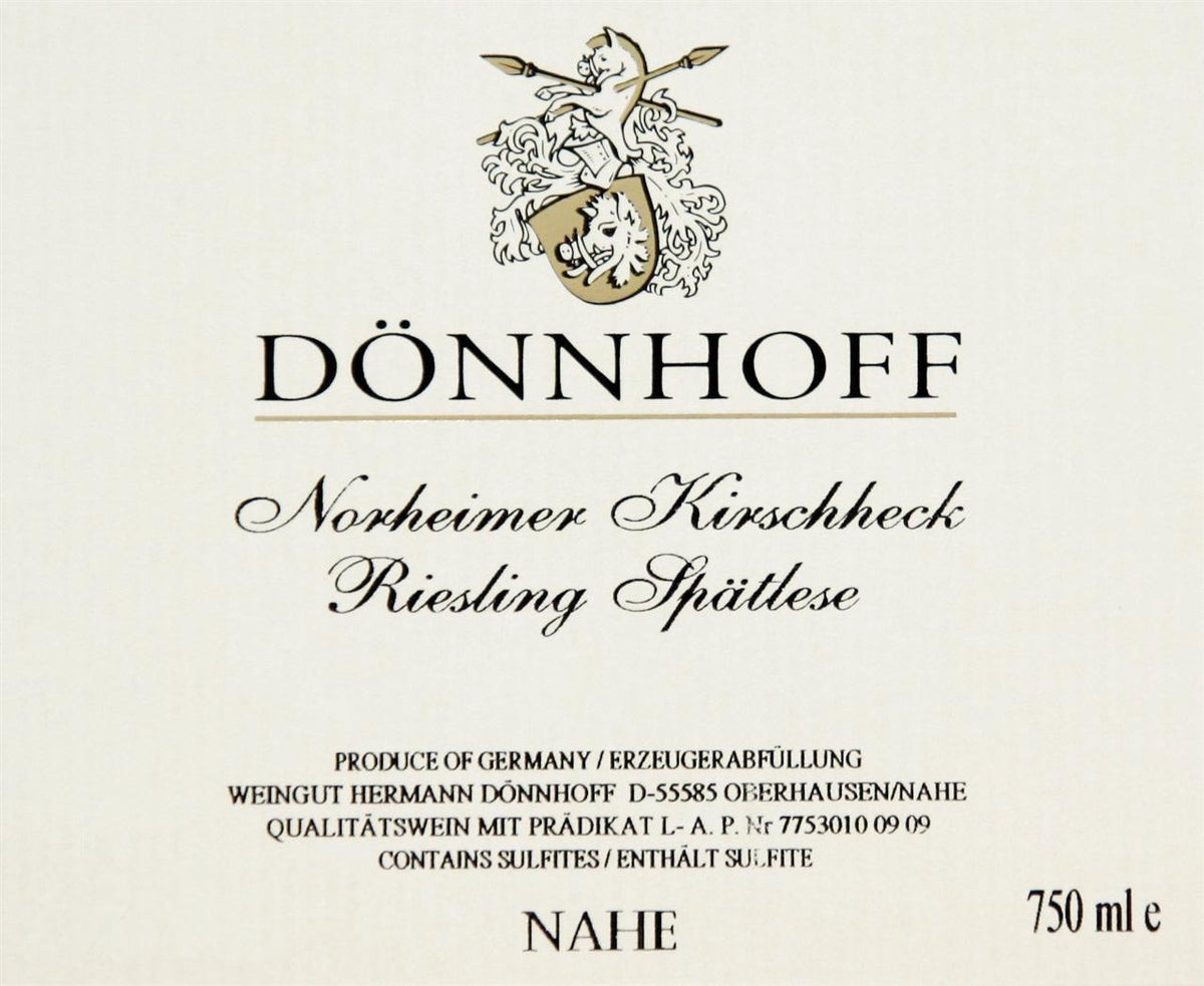 Doennhoff Norheimer Kirschheck Riesling Spaetlese 2015