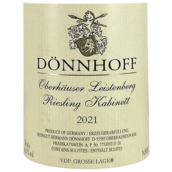 2021 Donnhoff Oberhauser Leistenberg Riesling Kabinett