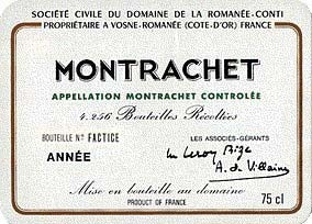 Domaine de la Romanee-Conti Montrachet Grand Cru 2009