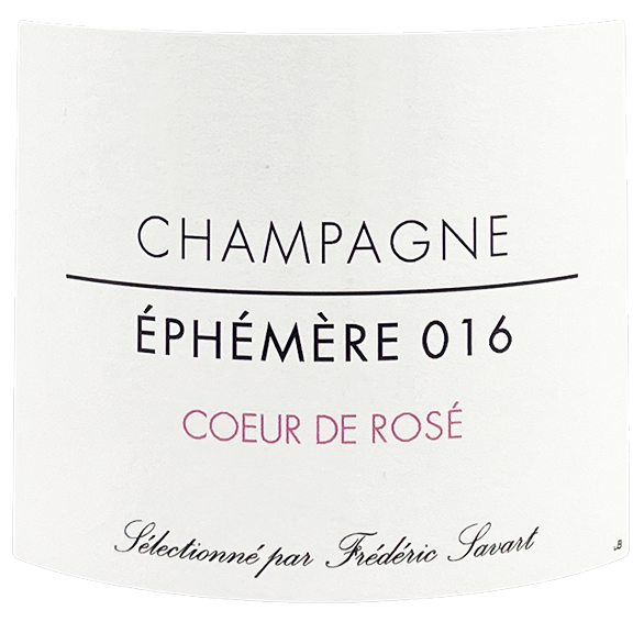 Drémont & Savart Champagne Éphémère 016 “Cœur de Rosé” Extra Brut NV