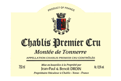 Jean-Paul & Benoît Droin Chablis 1er Cru “Montée de Tonnerre” 2018