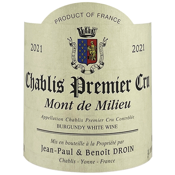 Jean-Paul & Benoît Droin Chablis 1er Cru “Mont de Milieu” 2024