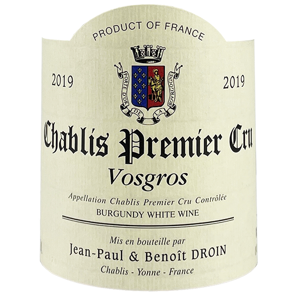 Jean-Paul & Benoît Droin Chablis 1er Cru “Vosgros” 2019