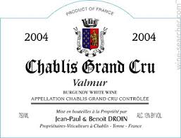 Jean-Paul & Benoît Droin Chablis Grand Cru “Valmur” 2019