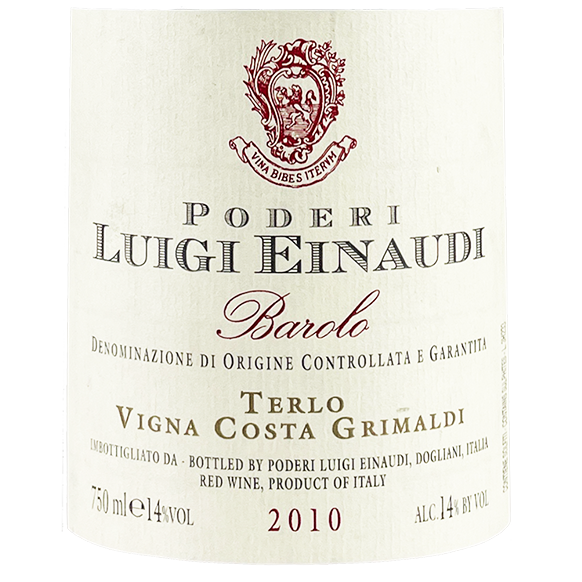 Luigi Einaudi Barolo Terlo Costa Grimaldi 2010
