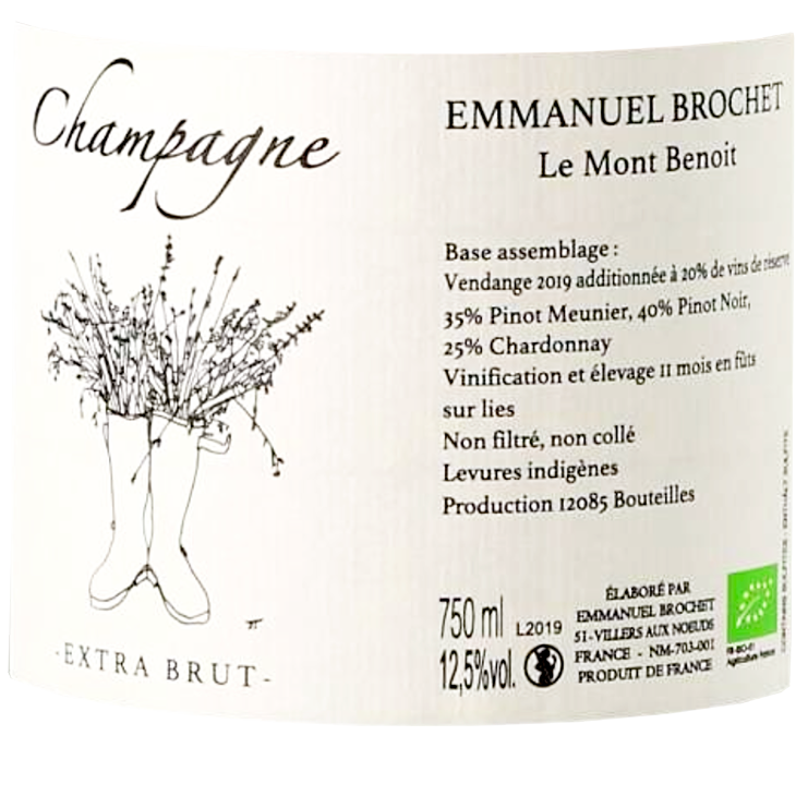 Emmanuel Brochet Champagne Le Mont Benoit 1Er Cru Extra Brut (L20)