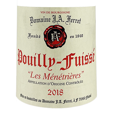 2018 Ferret, J.A. Pouilly Fuisse Hors Classe Les Menetrieres