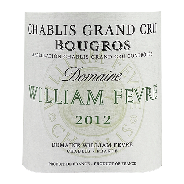 William Fevre Chablis Grand Cru "Bougros" 2008 bottle - Vins Rare