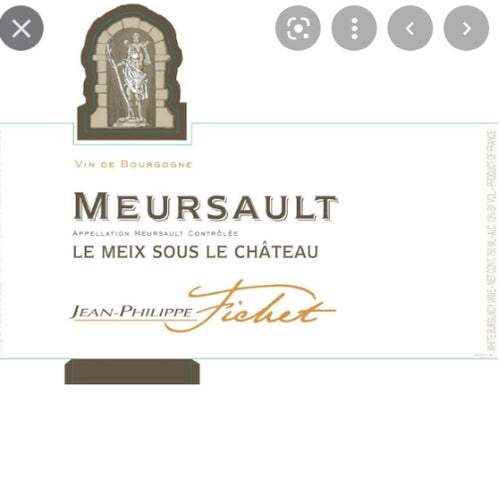 Jean-Philippe Fichet Meursault "Meix sous le Chateau" 2020