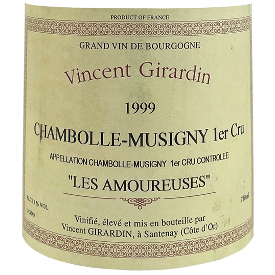 1999 Vincent Girardin Chambolle Musigny 1Er Les Amoureuses