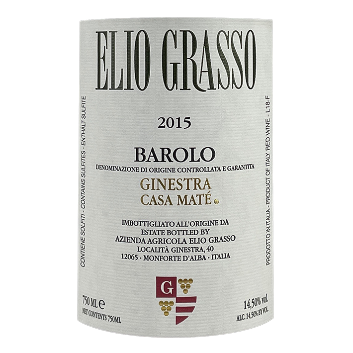 Elio Grasso Barolo Ginestra "Casa Mate" 2013 bottle - Vins Rare